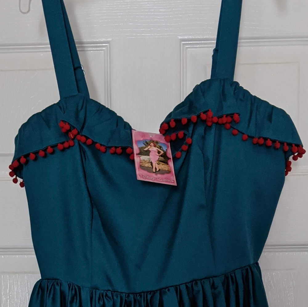 NWT Pinup Couture XL teal swing dress